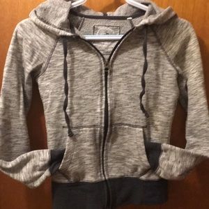 Heather Gray zip up hoodie